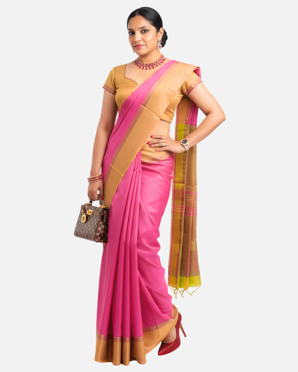 Classic Semi-Soft Silk Plain Saree